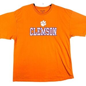 OVB Clemson Tigers T Shirt Mens XL Orange Short Sleeve Embroidered Logo Cotton
